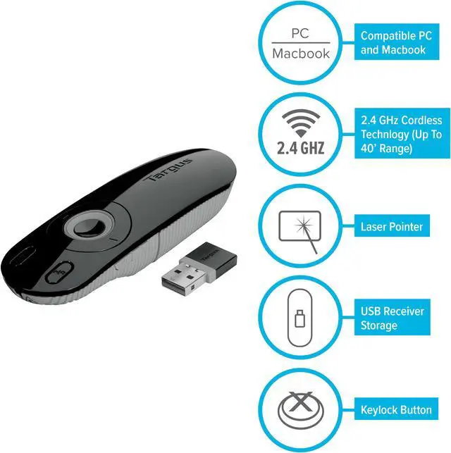 Alt view image 2 of 2 - Targus Wireless USB Laser Presentation Remote - AMP13US