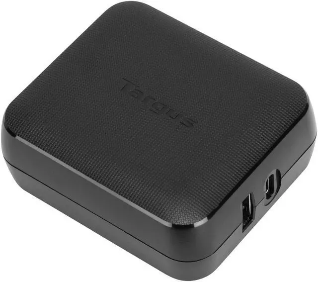 Alt view image 7 of 11 - Targus 65W USB-C/USB-A Charger - 65 W - 120 V AC, 230 V AC Input - 5 V DC/3 A, 9 V DC, 12 V DC, 15 V DC, 20 V DC Output - Black - APA104BT