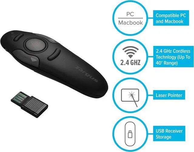 Alt view image 6 of 7 - Targus Wireless USB Presenter with Laser Pointer - AMP16US