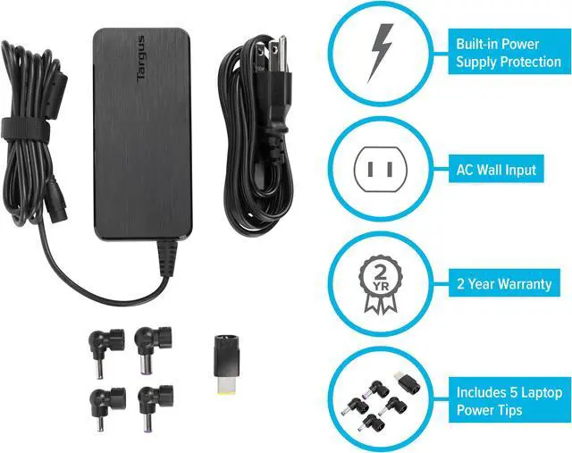 Alt view image 5 of 7 - Targus 90W AC Universal Laptop Charger - APA31US