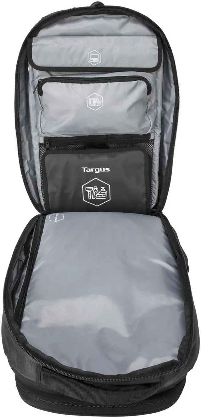 Alt view image 6 of 18 - Targus 15.6" Targus Work + Play Fitness Backpack (Black/Yellow) - TSB944US