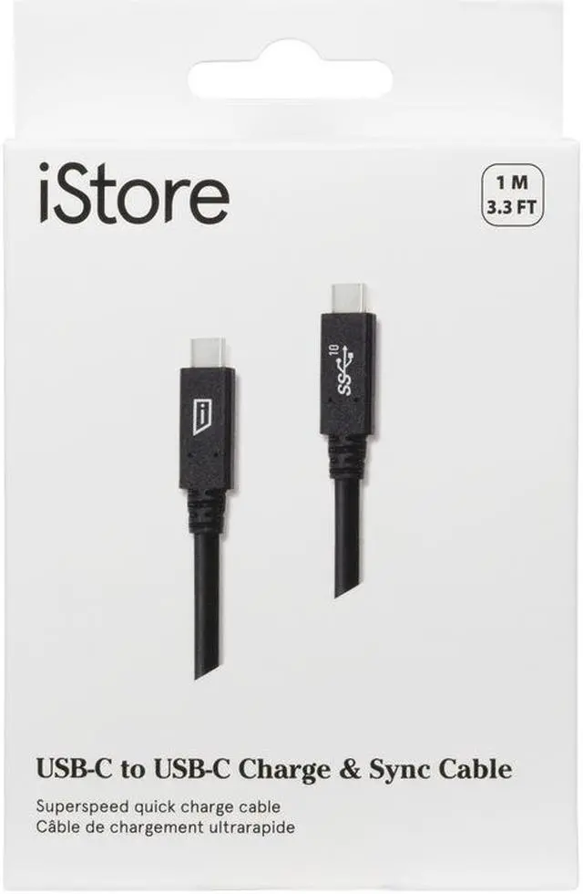 Alt view image 3 of 5 - iStore USB-C to USB-C Charge & Sync Cable - ACC1001CAI