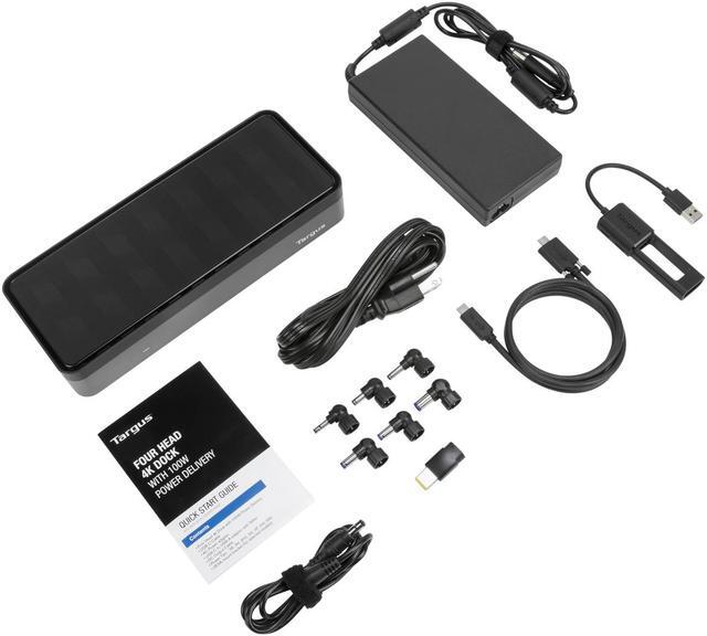 Alt view image 8 of 20 - Targus USB-C Universal Quad 4K (QV4K) Docking Station with 100W Power Delivery - for Notebook - DOCK570USZ