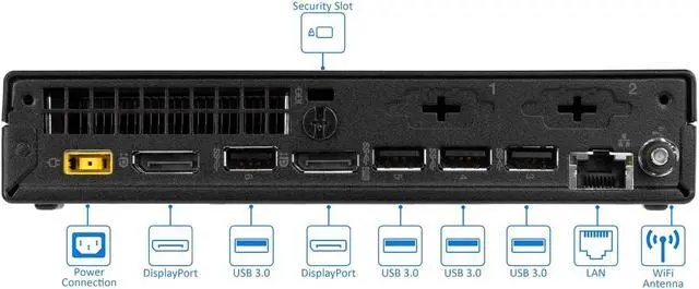 Alt view image 5 of 7 - LENOVO THINKCENTRE M710Q Tiny Desktop Computer Core i5 8GB RAM 128GB SSD