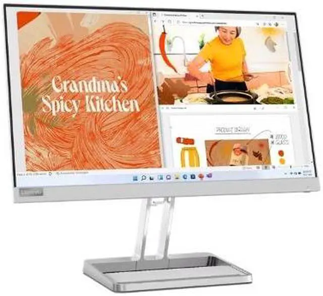 Alt view image 8 of 14 - Lenovo L22i-40 21.5-inch IPS FHD 75Hz Speakers Monitor