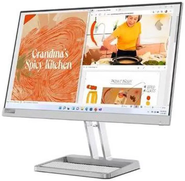 Alt view image 9 of 14 - Lenovo L22i-40 21.5-inch IPS FHD 75Hz Speakers Monitor
