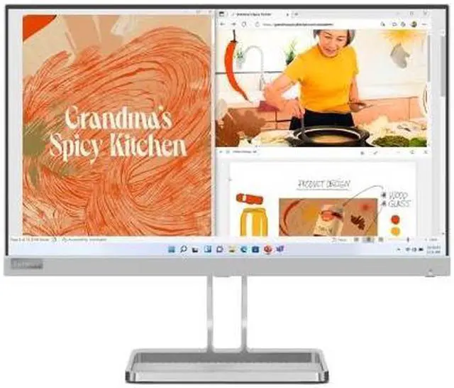 Alt view image 10 of 14 - Lenovo L22i-40 21.5-inch IPS FHD 75Hz Speakers Monitor
