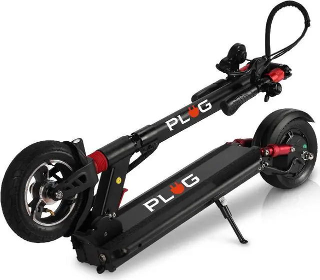 Alt view image 5 of 7 - GoPowerBike PlugCity Foldable Electric Scooter | Weighs Only 37lbs | 500W 48V Battery w/ 25 Mile Range | 22MPH Top Speed in 8.5 Tires | Digital LCD Screen | UL2272