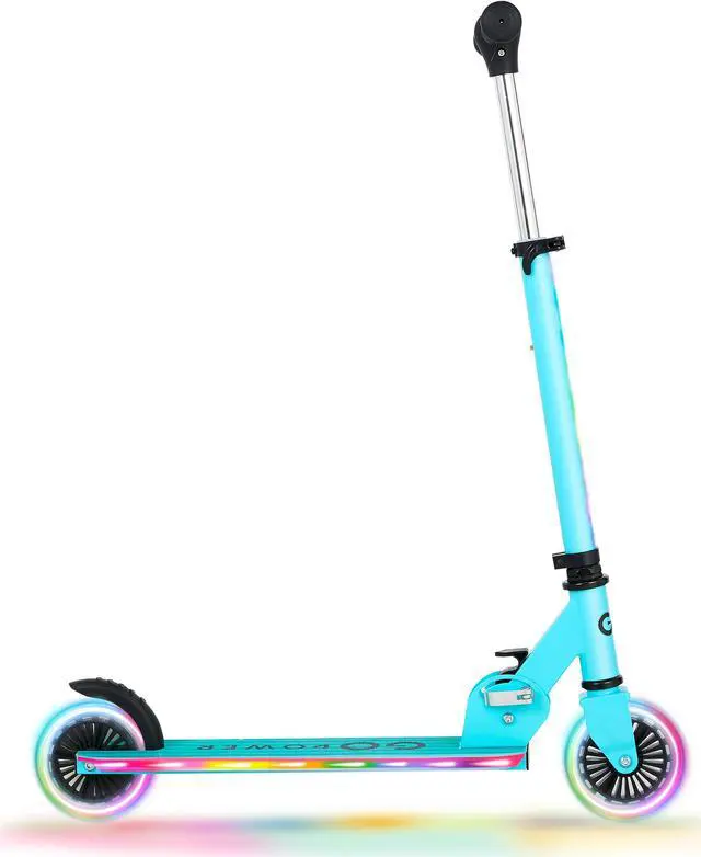 Alt view image 6 of 7 - GoPowerBike GoLume 2-Wheel Scooter for Kids | Foldable Kick Scooter with Light Up Deck & Wheels | for Boys and Girls Ages 5