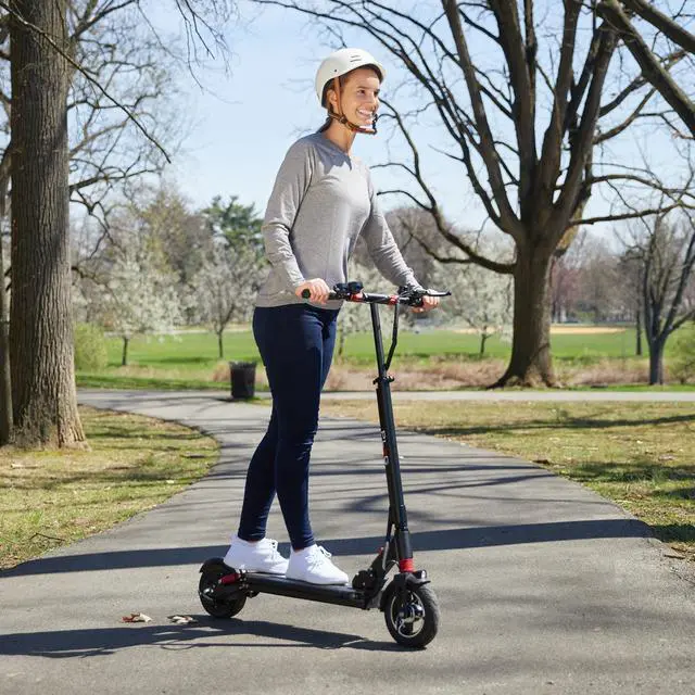 Alt view image 4 of 7 - GoPowerBike PlugCity Foldable Electric Scooter | Weighs Only 37lbs | 500W 48V Battery w/ 25 Mile Range | 22MPH Top Speed in 8.5 Tires | Digital LCD Screen | UL2272