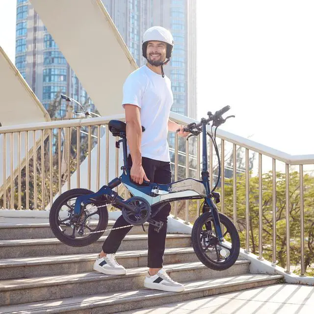 Alt view image 4 of 7 - GoPowerBike GoKlik Electric Bike | Adult Folding Bike | Magnesium Alloy Ultra-light Frame | Up to 30+ Mile Range w/ 3 Pedal-Assist Levels | 16mph Top Speed | 350 W motor| 16 Wheels | 7 speeds