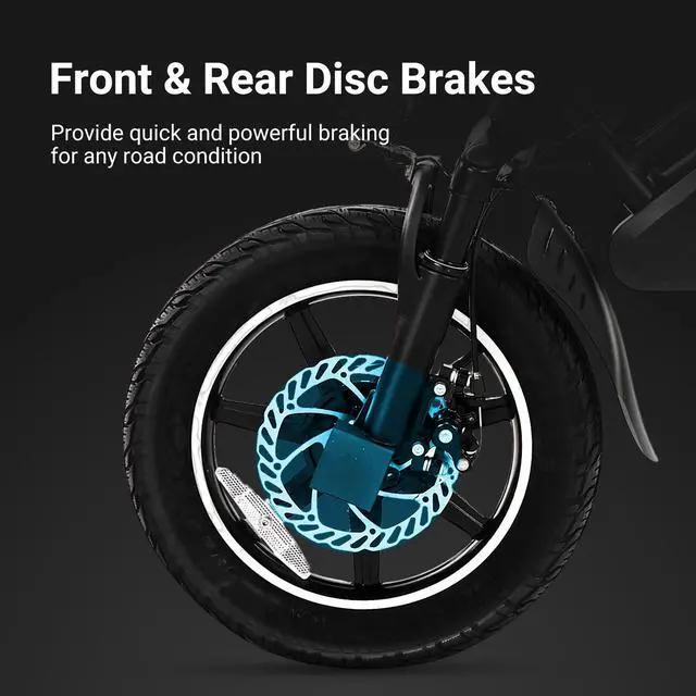 Alt view image 4 of 7 - GoPowerBike GoSpyder White Compact Folding Bike with 16MPH Max Speed & 350W Motor