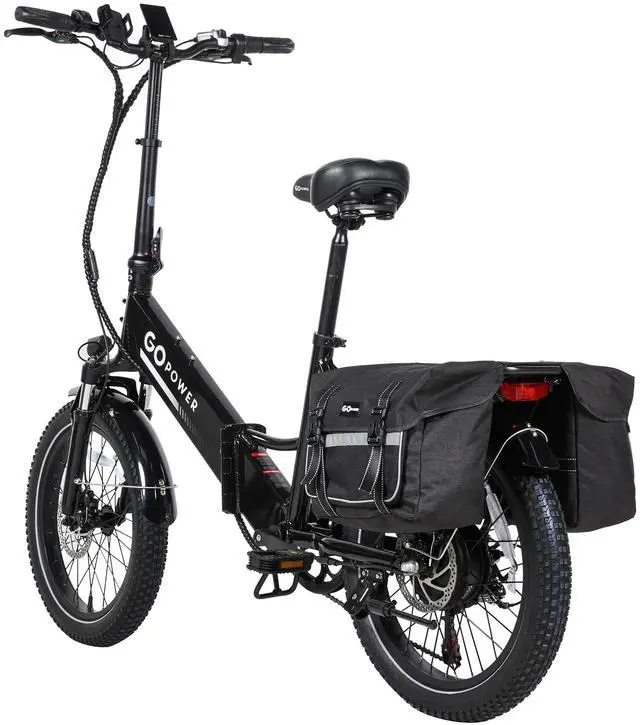 Alt view image 5 of 7 - GoPowerBike GoPlus Folding Electric Bike | 20" Fat Tire eBike | 500W Motor, 20mph Top Speed | 45+ Mile Range, 5 Pedal-Assist Levels | Removable Battery | Class 1 & 2
