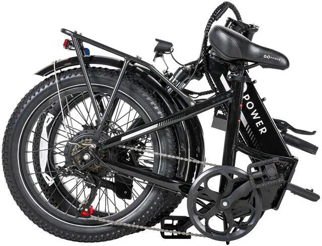 Alt view image 7 of 7 - GoPowerBike GoPlus Folding Electric Bike | 20" Fat Tire eBike | 500W Motor, 20mph Top Speed | 45+ Mile Range, 5 Pedal-Assist Levels | Removable Battery | Class 1 & 2