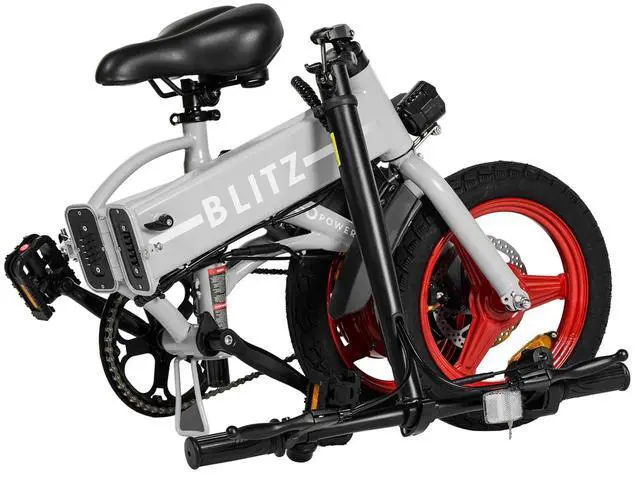 Alt view image 3 of 7 - GoPowerBike GoBlitz Electric Bike | Lightweight Compact Design Folding Adult Mini E-Bike | Dual Disc Brakes | Throttle and Pedal Assist | 350W Motor | 14 Tires | Up to 30 Mile Range