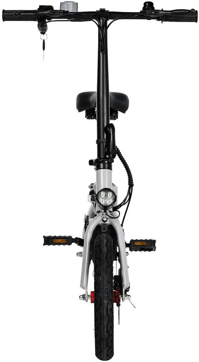 Alt view image 5 of 7 - GoPowerBike GoBlitz Electric Bike | Lightweight Compact Design Folding Adult Mini E-Bike | Dual Disc Brakes | Throttle and Pedal Assist | 350W Motor | 14 Tires | Up to 30 Mile Range