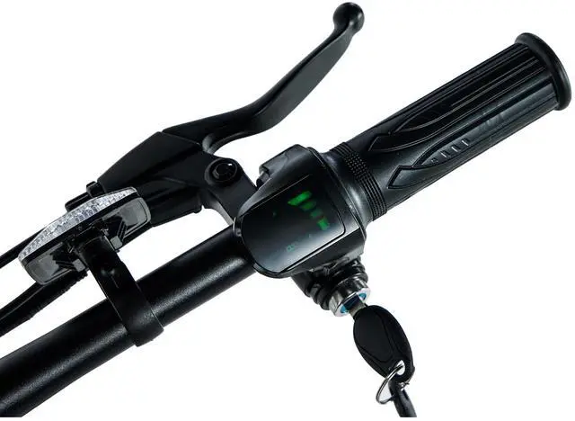 Alt view image 6 of 7 - GoPowerBike GoBlitz Electric Bike | Lightweight Compact Design Folding Adult Mini E-Bike | Dual Disc Brakes | Throttle and Pedal Assist | 350W Motor | 14 Tires | Up to 30 Mile Range