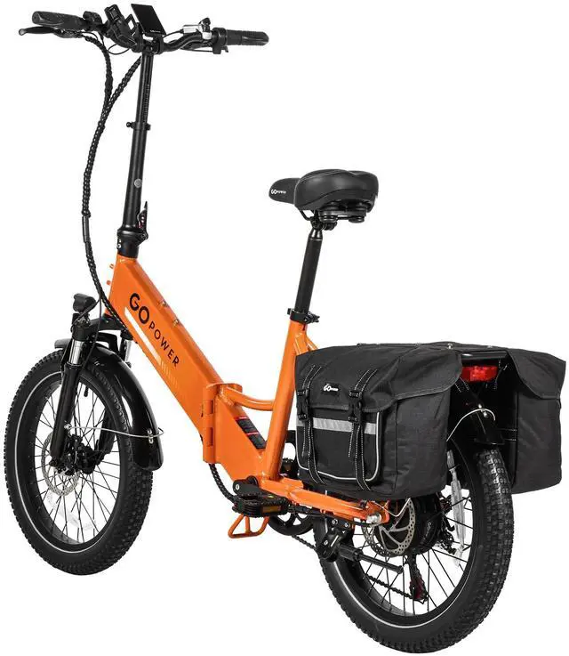 Alt view image 6 of 7 - GoPowerBike GoPlus Folding Electric Bike | 20" Fat Tire eBike | 500W Motor, 20mph Top Speed | 45+ Mile Range, 5 Pedal-Assist Levels | Removable Battery | Class 1 & 2