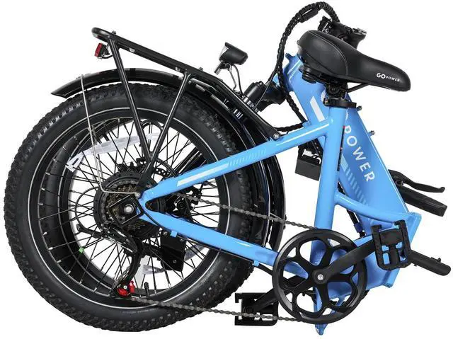 Alt view image 6 of 7 - GoPowerBike GoPlus Folding Electric Bike | 20" Fat Tire eBike | 500W Motor, 20mph Top Speed | 45+ Mile Range, 5 Pedal-Assist Levels | Removable Battery | Class 1 & 2
