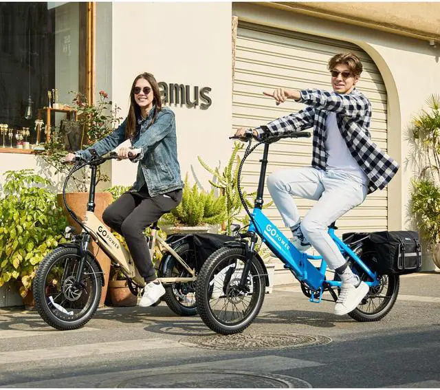 Alt view image 5 of 7 - GoPowerBike GoPlus Folding Electric Bike | 20" Fat Tire eBike | 500W Motor, 20mph Top Speed | 45+ Mile Range, 5 Pedal-Assist Levels | Removable Battery | Class 1 & 2