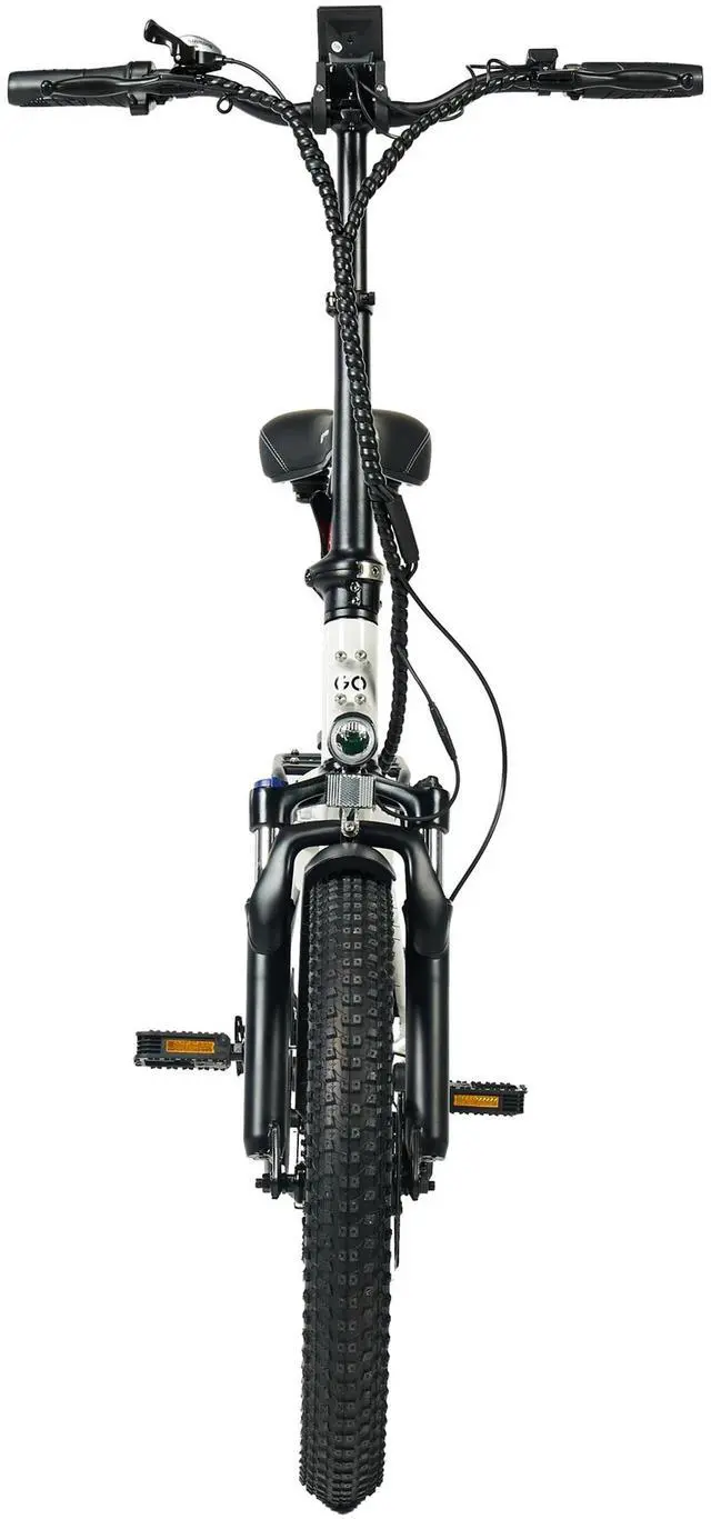 Alt view image 6 of 7 - GoPowerBike GoExpress V2 Folding Electric Bike 20mph Max Speed & 750W Motor White