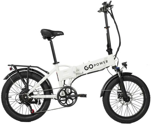 Main image of GoPowerBike GoExpress V2 Folding Electric Bike 20mph Max Speed & 750W Motor White