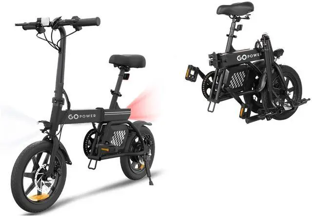 Main image of GoPowerBike GoLite Electric Bike | Compact Foldable Design | 16 mph Top Speed - 30 mile Range | 3 Riding Modes | Class 1 and 2 eBike
