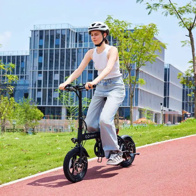 Alt view image 4 of 7 - GoPowerBike GoLite Electric Bike | Compact Foldable Design | 16 mph Top Speed - 30 mile Range | 3 Riding Modes | Class 1 and 2 eBike