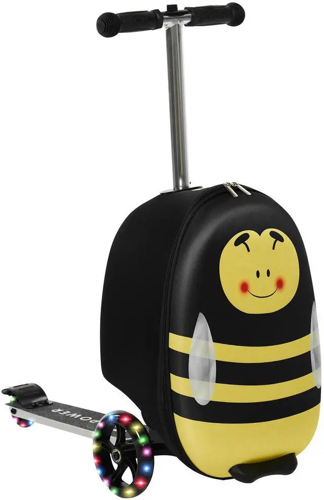 Main image of GoPowerBike GoVoyage Kids 2-in-1 Luggage Scooter | 3-Wheel Design with Light-Up Wheels, Foldable and Convertible for Travel