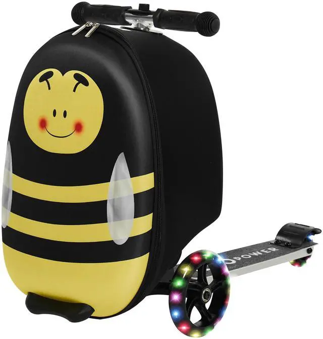 Alt view image 6 of 7 - GoPowerBike GoVoyage Kids 2-in-1 Luggage Scooter | 3-Wheel Design with Light-Up Wheels, Foldable and Convertible for Travel