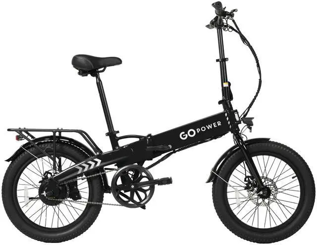Main image of GoPowerBike GoVolt Folding Electric Bike for Adults | 20" Tires | 500W Motor | 45+ Mile Range | 20mph Top Speed | 5 Pedal Assist Levels | Removable Battery | Class 1 & 2 eBike