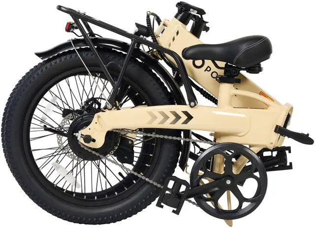 Alt view image 3 of 6 - GoPowerBike GoVolt Folding Electric Bike for Adults | 20" Tires | 500W Motor | 45+ Mile Range | 20mph Top Speed | 5 Pedal Assist Levels | Removable Battery | Class 1 & 2 eBike Sand