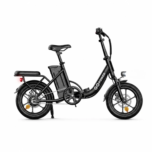 Alt view image 2 of 7 - GoPowerBike GoBreeze Electric Bike for Adults | Folding E-Bike | 16" Tires | Up to 35-Mile Range | 3 Riding Modes | 20 MPH Top Speed | 350W Hub Motor | LED Display | Dual Disc Brakes | Removable Batte