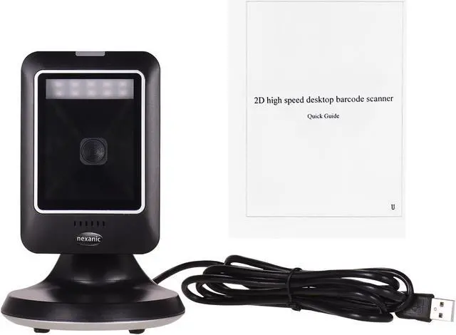 Alt view image 7 of 7 - Nexanic MP6300Y Hand-Free 2D 1D QR Barcode Scanner Omnidirectional Desk Mobile Payment USB Wired for Supermarket Bookstore Retail Hospital