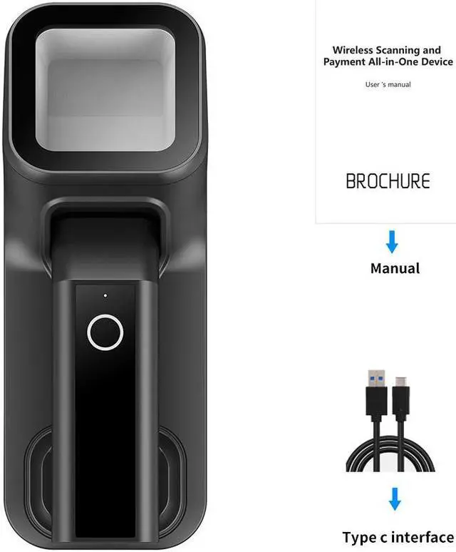 Alt view image 7 of 7 - Nexanic R50 Bluetooth 2D Wireless 2.4G USB 3 in 1 Barcode Scanner Scan Automactically with Charge Base Mobile Payment Code Reader