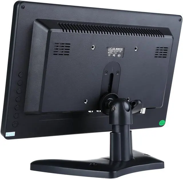 Alt view image 5 of 7 - 12 inch Monitor FHD 1920x1080 with Video Audio VGA AV BNC USB HDMI 11.6 inch Display for CCTV Camera PC DVD Laptop