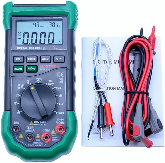 Alt view image 7 of 7 - Mastech MS8229 Multimeter 5 in 1 Digital Multimeter Auto Range Electrical Measure Tool Current Resistance Capacitance Tester MS8229