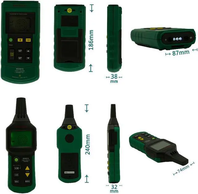 Alt view image 2 of 7 - Mastech MS6818 Wire Cable Tracker Metal Pipe Locator Detector Tester Line Tracker Voltage 12V to 400V Meter Pressure Transmitter Tracker Finder