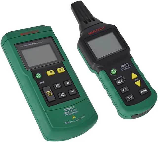 Alt view image 4 of 7 - Mastech MS6818 Wire Cable Tracker Metal Pipe Locator Detector Tester Line Tracker Voltage 12V to 400V Meter Pressure Transmitter Tracker Finder