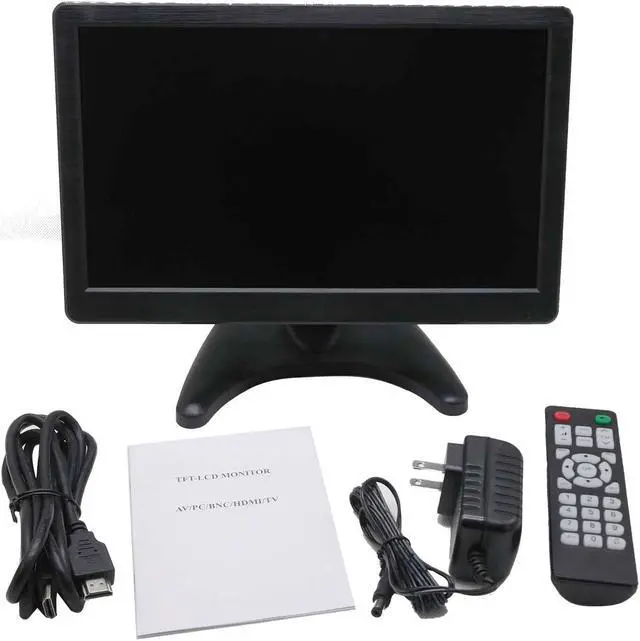 Alt view image 7 of 7 - Nexanic 12 inch Monitor FHD 1920x1080 with Video Audio VGA AV BNC USB HDMI 11.6 inch Display for CCTV Camera PC DVD Laptop