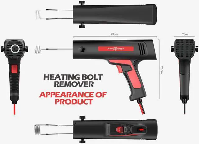 Alt view image 5 of 7 - [ Original Authorized ] WOYO HBR012 Induction Heating Bolt Remover Car Body Repair With 4 Coil Kit 12V Mini Induction Heater Tool HBR012