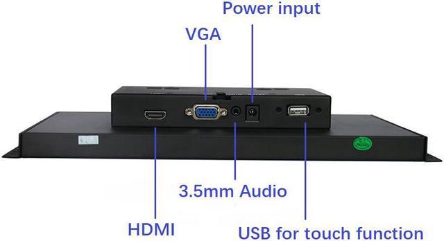 Alt view image 4 of 7 - 12 inch Industrial Display Touch Monitor 1920*1080 FHD IPS Open Frame Capacitive Touch Screen 11.6 inch Touch Display with VGA/HDMI Speakers