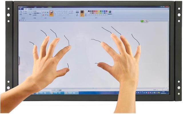 Alt view image 2 of 7 - 12 inch Industrial Display Touch Monitor 1920*1080 FHD IPS Open Frame Capacitive Touch Screen 11.6 inch Touch Display with VGA/HDMI Speakers