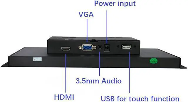 Alt view image 3 of 6 - 12 inch Industrial Display Touch Monitor 1920*1080 FHD IPS Open Frame 12 inch Touch Screen Capacitive with VGA/HDMI Speakers