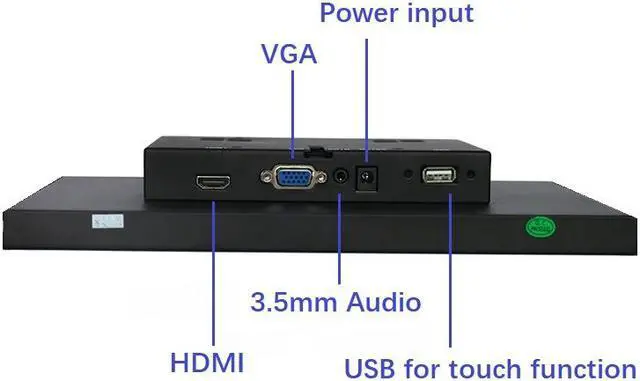Alt view image 3 of 4 - 11.6 inch 1920*1080 FHD Touch Display Wide View 12 inch Industry Capacitive Touch Monitor with USB/VGA/HDMI/Speakers