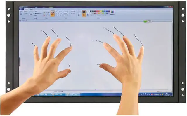 Alt view image 2 of 6 - 10.1 inch Industry Open Frame 10" Capacitive Touch Monitor 1200*800 HD Wide View Touch Display with AV BNC VGA HDMI Speakers