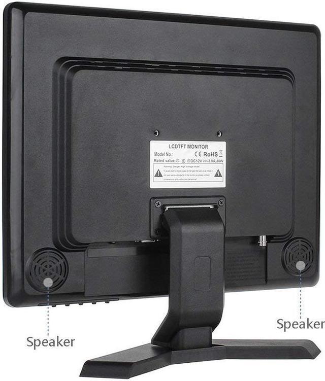 Alt view image 5 of 6 - 15 inch Monitor HD TFT 1024x768 , 300cd/m2 LCD with Video Audio AV USB VGA HDMI 15" Display for CCTV Camera PC DVD Laptop