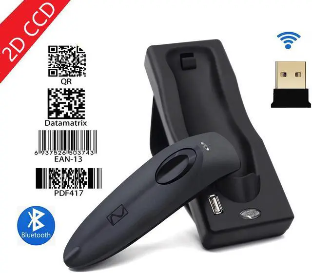 Main image of Nexanic MJR40 Bluetooth 2.4Ghz Wireless 2D Barcode Scanner Screen Mobile Payment 2D 1D QR Bar Code Reader