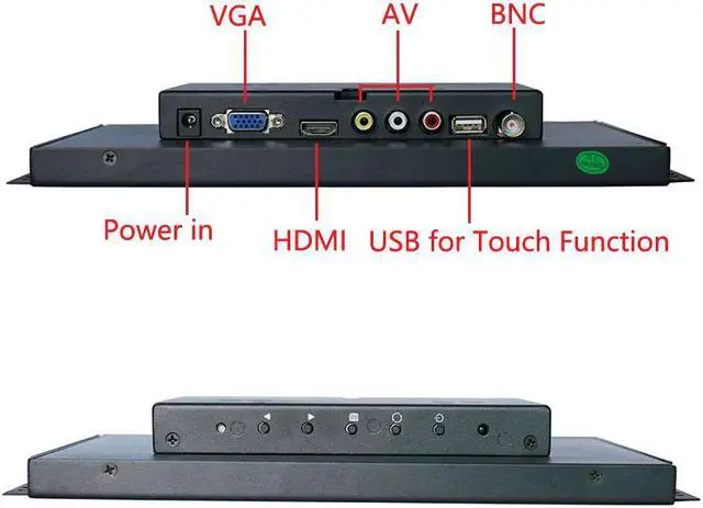 Alt view image 3 of 7 - 10 inch Industrial Display Touch Monitor 1920*1200 FHD Wide View Open Frame Capacitive Touch Screen 10.1 inch Touch Display with VGA/HDMI Speakers