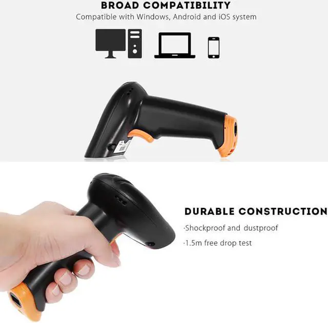 Alt view image 6 of 7 - Nexanic S8 Wireless 2D Barcode Scanner QR Cordless 1D Bar Code Reader Mobile Payment for iOS Windows Android